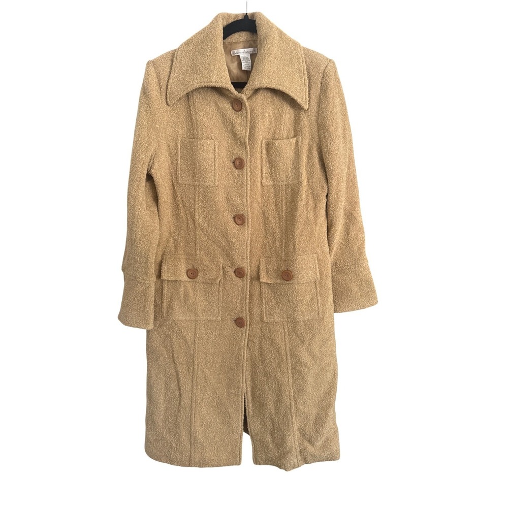 Fashion Instinct Wool Blend Longline Coat Tan Brown Outerwear Womens